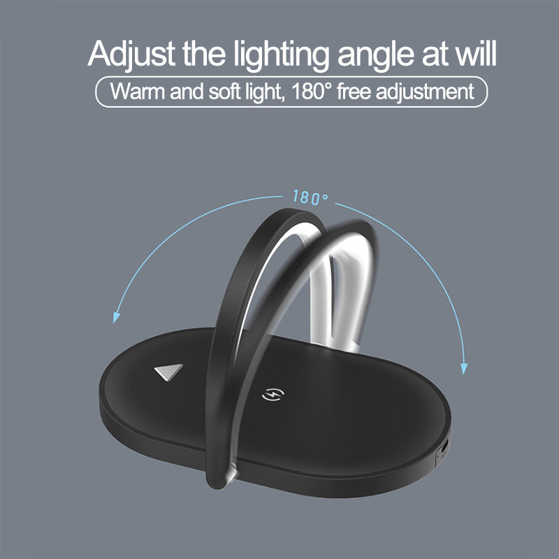 Cargador inalámbrico con lámpara LED