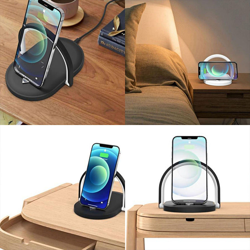 Cargador inalámbrico con lámpara LED