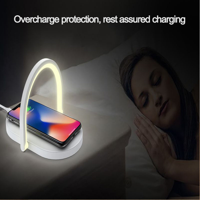 Cargador inalámbrico con lámpara LED